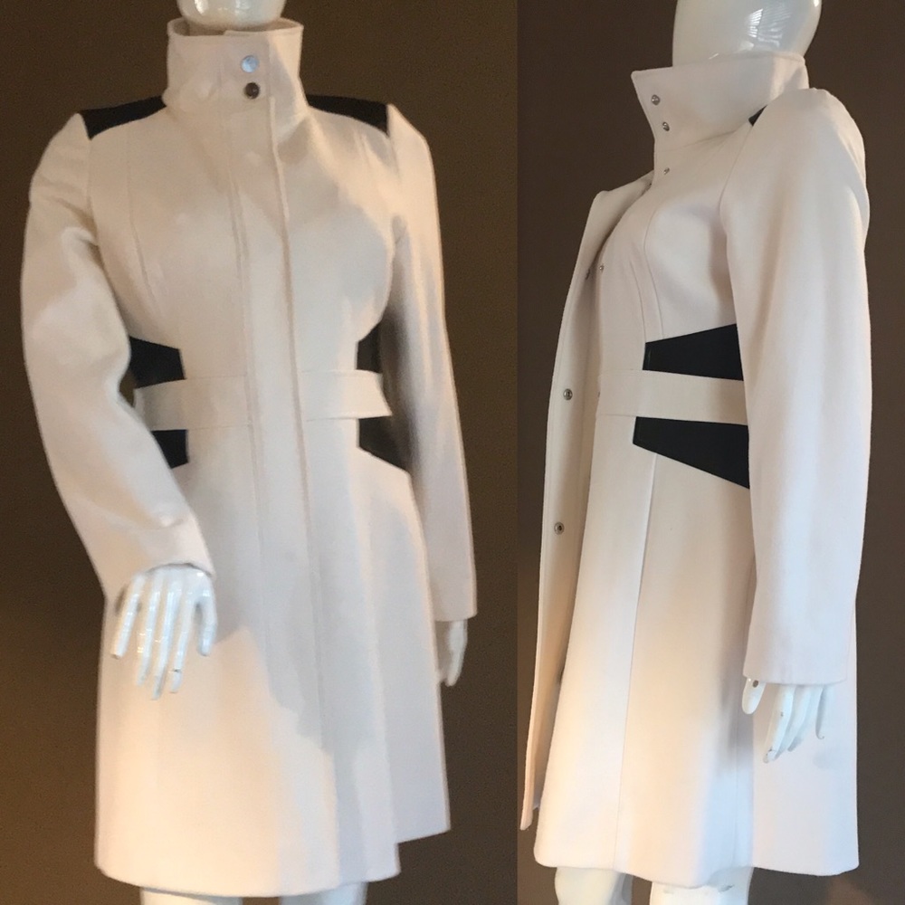 Via Spiga Mid-Length Coat w Waist Slimming Detail